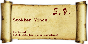 Stokker Vince névjegykártya
